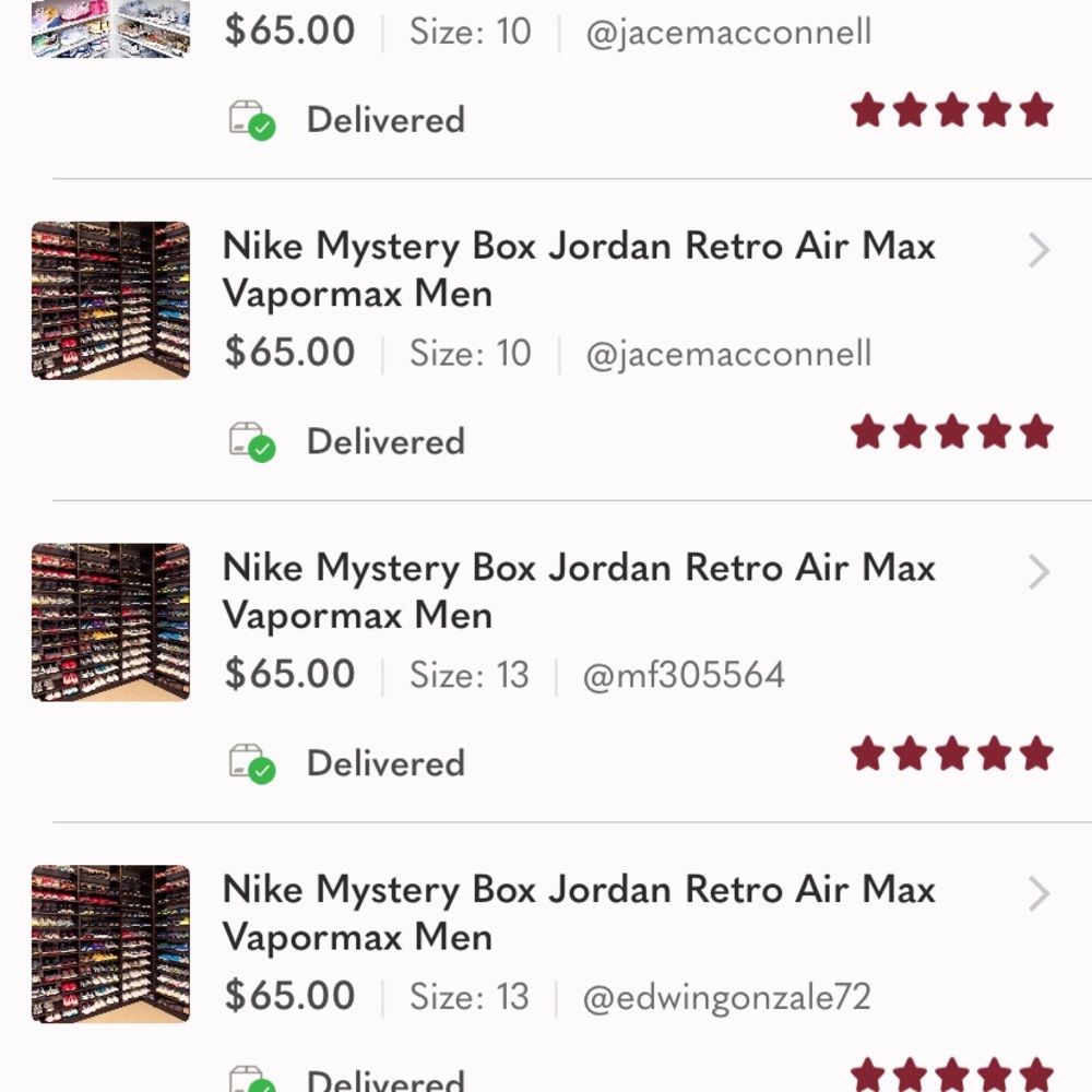 NEW MYSTERY BOX Nike Jordan Retro Air Max 270 95 97 Vapormax Plus Dunk Training - Picture 9 of 9